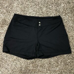 Athleta Black Button Spandex Athletic Shorts Size Small
